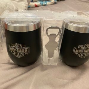 Harley Davidson Cups with bottle opener .